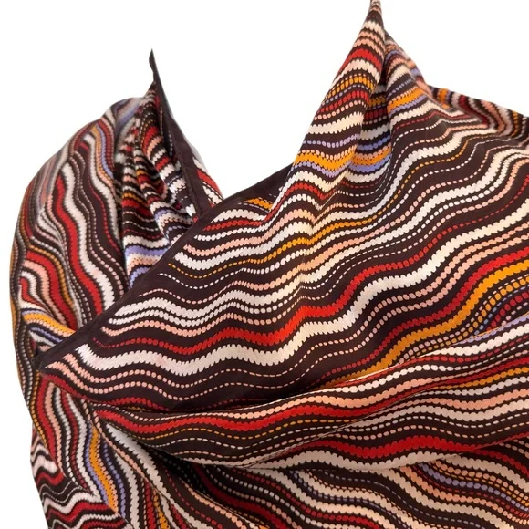 Missoni 100% Silk Scarf 🇮🇹 – Iconic Wavy Stripe Print – Made in Italy - Picture 5 of 13